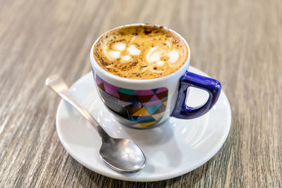 Close-up of coffee on table