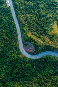 High angle view of road