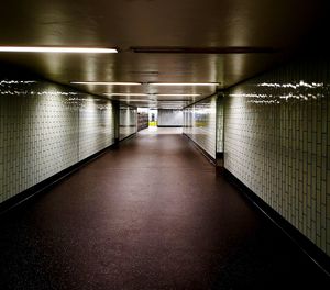 View of empty subway