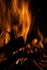 Close-up of bonfire