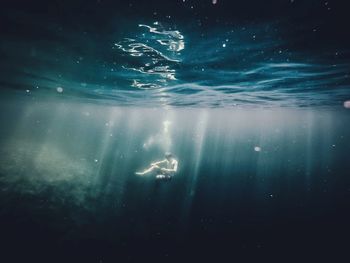 Man swimming in sea