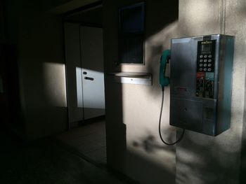 Pay phone on wall