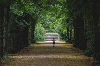 Man jogging in park