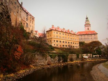 View of canal along buildings