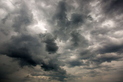 Low angle view of cloudy sky