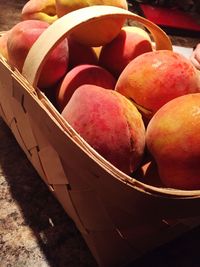 Close-up of fruits in basket