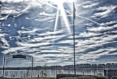 Scenic view of vapor trail in sky