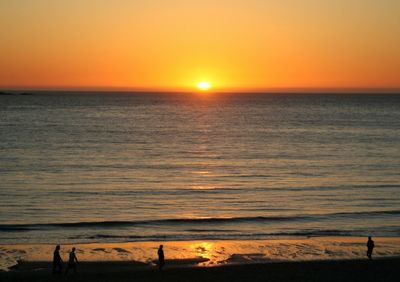 Scenic view of sea during sunset