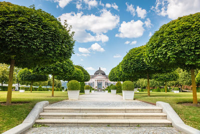 Garden pavilion of melk abbey, in sammer sunny day, lover austria, europe.