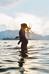 People enjoying at beach