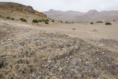 Scenic view of desert against sky