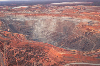 High angle view of mountain