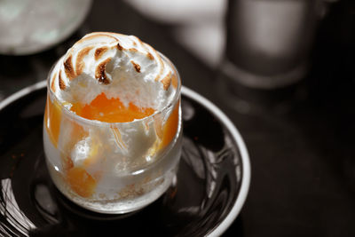 Close-up of drink on table