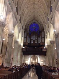 Tourists in church