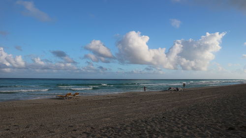 Panoramic view of beach against sky