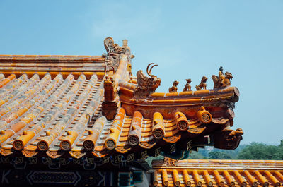 Low angle view of temple