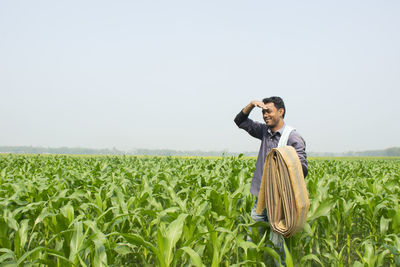 Man standing in field