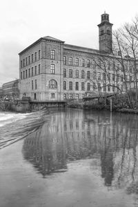 Reflection of built structures in water