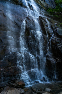 Scenic view of waterfall