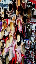 Full frame shot of market stall