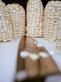 High angle view of bread on table