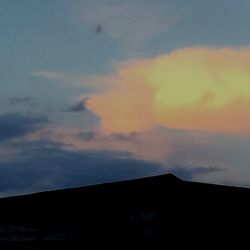 Scenic view of cloudy sky at sunset