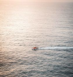 High angle view of sea against sky