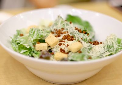 Close-up of meal served in bowl