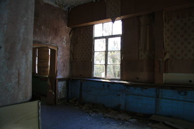 Interior of abandoned building