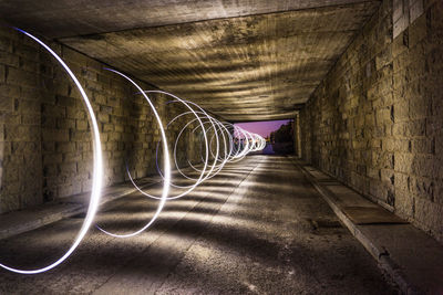 View of empty tunnel