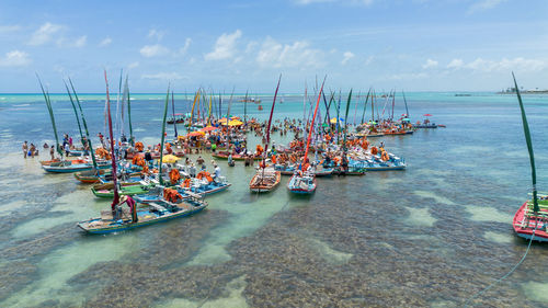 Boats in harbor