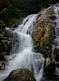 Scenic view of waterfall