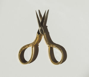 Close-up of metal against white background