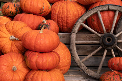 Full frame shot of pumpkins