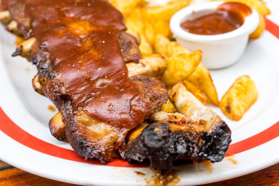 Close-up of food in plate