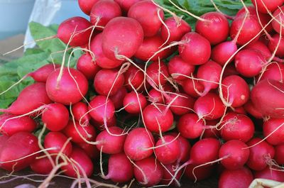 Close-up of red fruits for sale