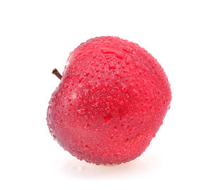 Close-up of strawberry against white background