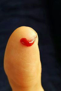 Close-up of red object
