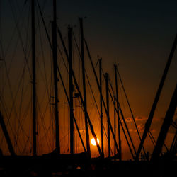 Silhouette sailboat sky during sunset harbour sunset goldenhour 