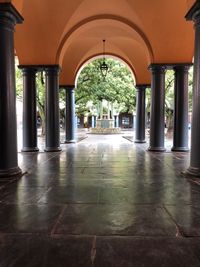 Empty corridor of building