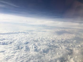 Aerial view of clouds over landscape