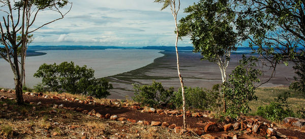 Scenic view of sea against sky