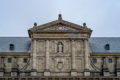 Low angle view of historic building against sky