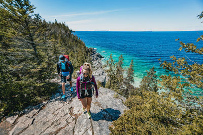 Hiking above the georgian bay