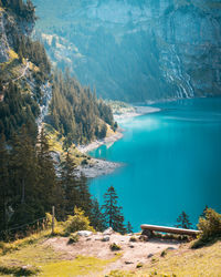 Scenic view of lake against mountain