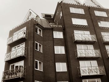 Low angle view of building against clear sky