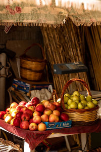 Fruits for sale at market stall