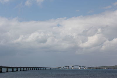 Bridge over sea against sky