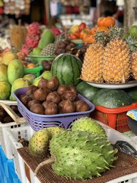 Vegetables for sale in market