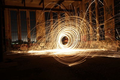 Light trails at night